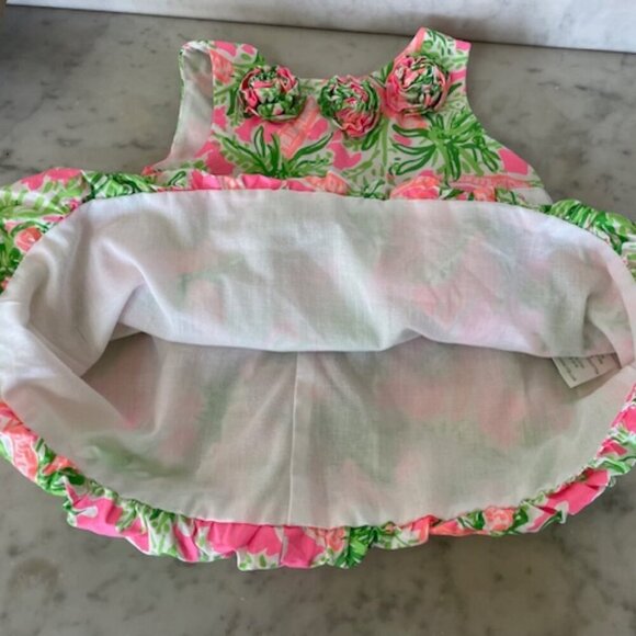 LILLY PULITZER Nibbles Carrot Bubble Dress 3-6 Months - Picture 10 of 14